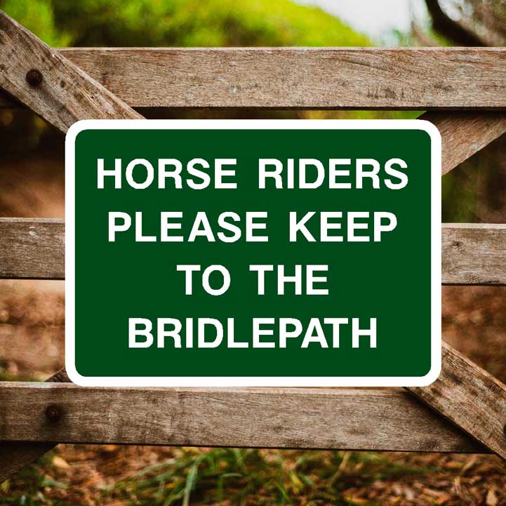 Horse Riders Keep To The Bridlepath Sign - The Sign Shed