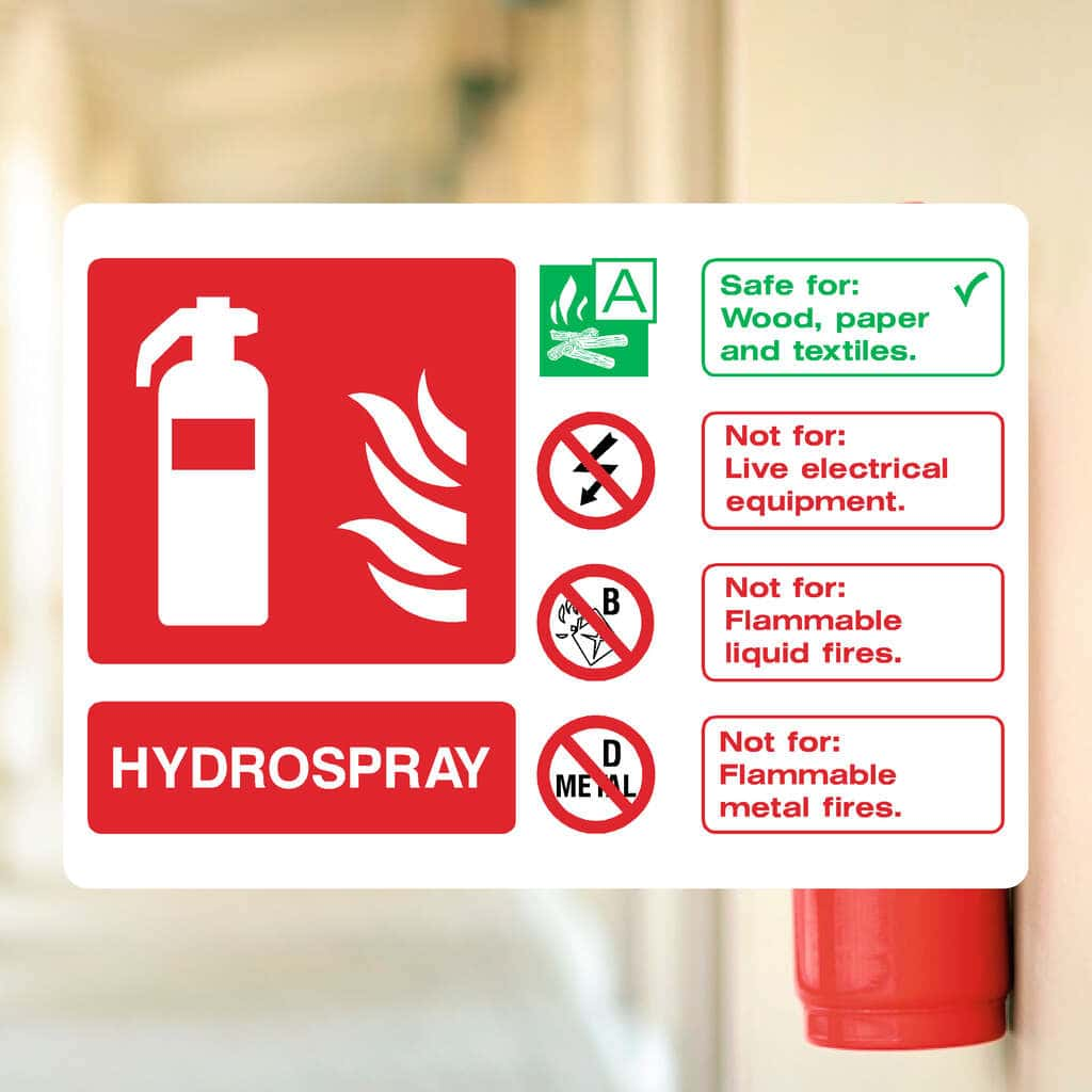 Hydrospray Fire Extinguisher Sign - The Sign Shed