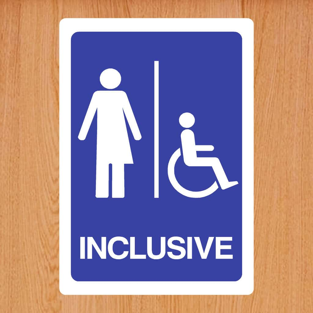 Inclusive Disabled Toilet Sign - The Sign Shed