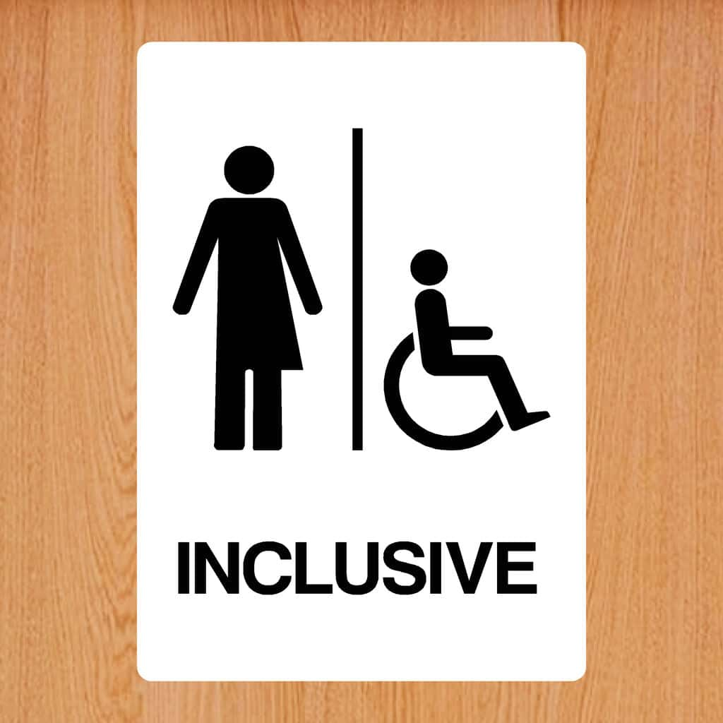 Inclusive Disabled Toilet Sign - The Sign Shed