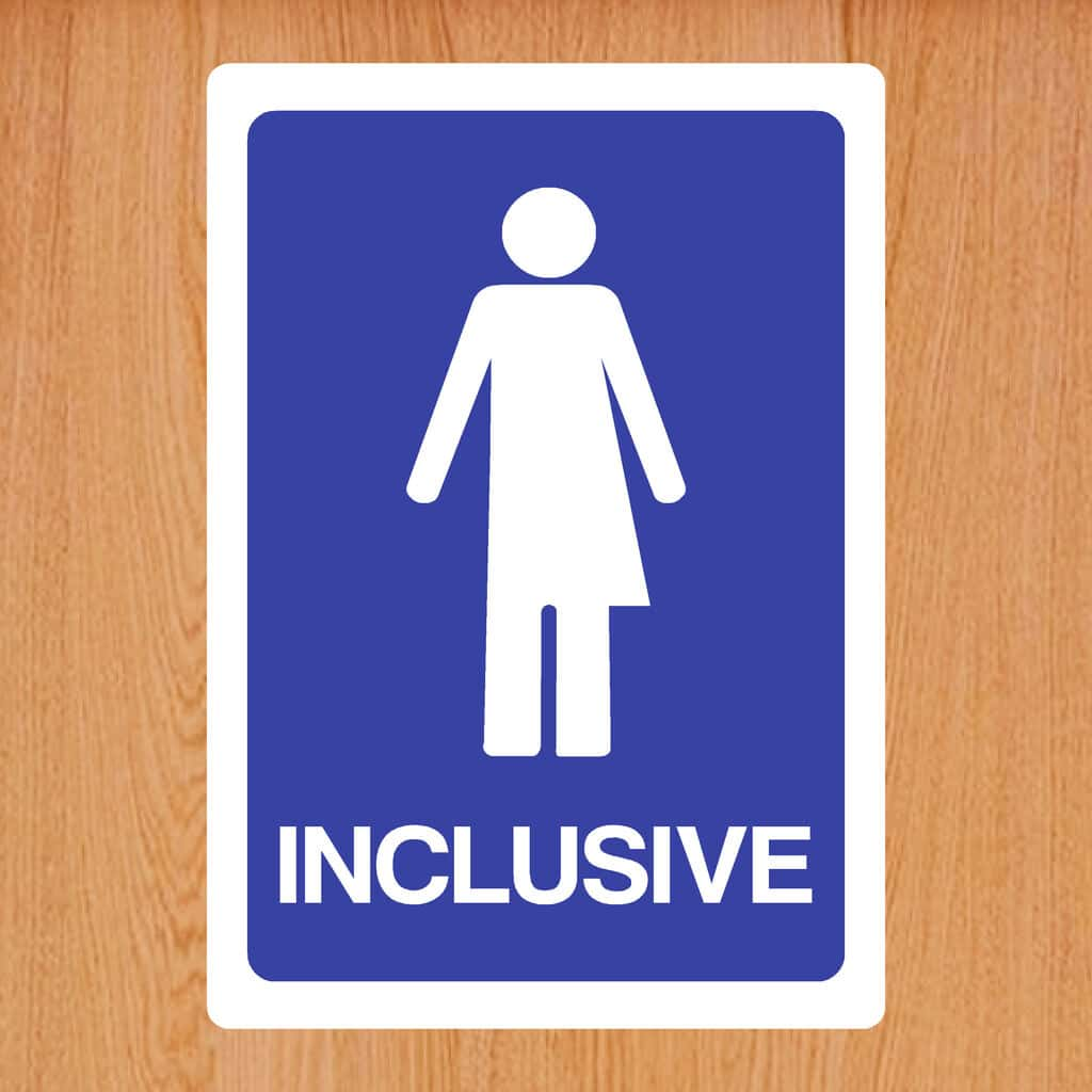 Inclusive Toilet Sign - The Sign Shed