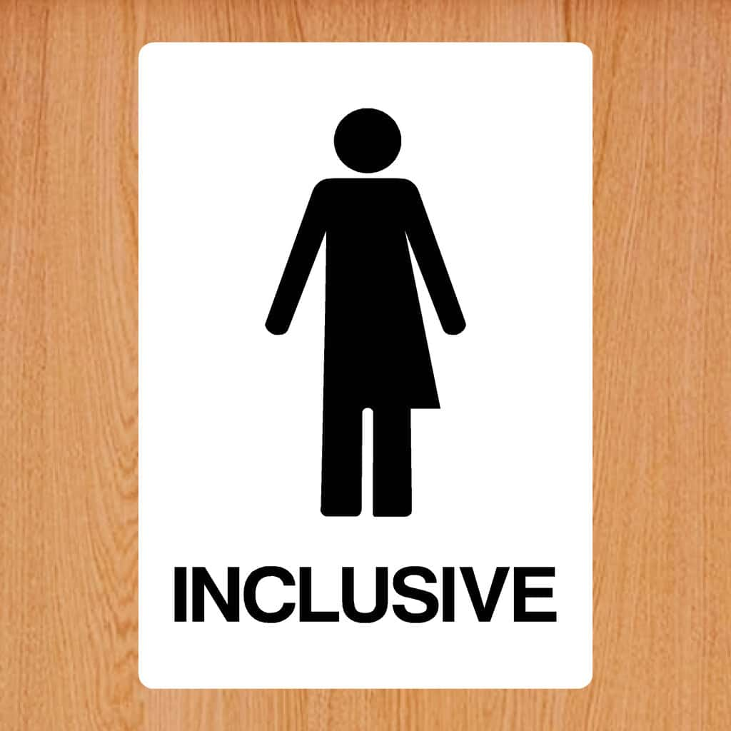 Inclusive Toilet Sign - The Sign Shed