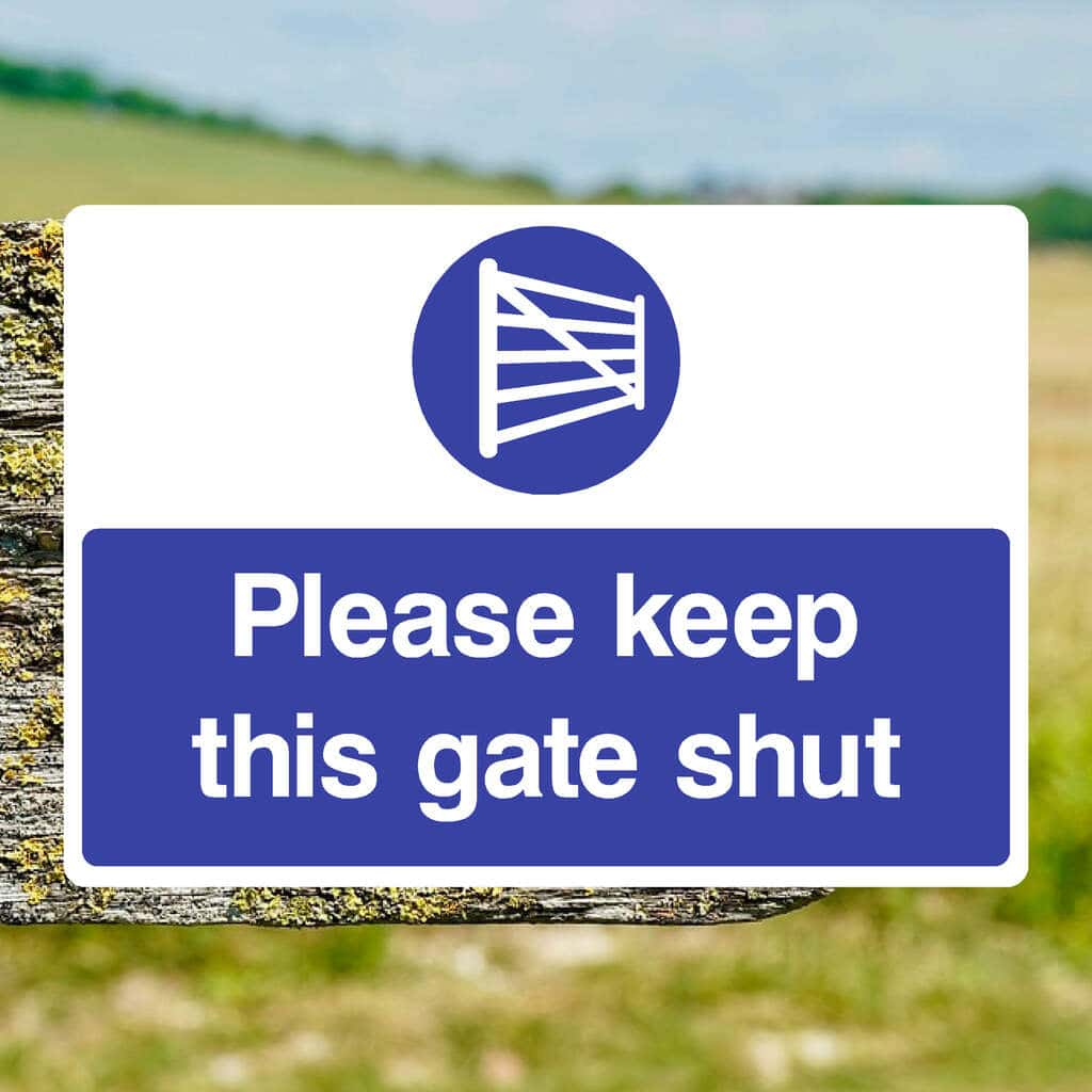 Keep Gate Shut Sign - The Sign Shed