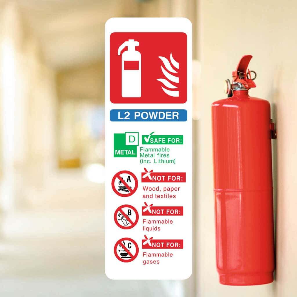 L2 Powder Fire Extinguisher Sign - The Sign Shed