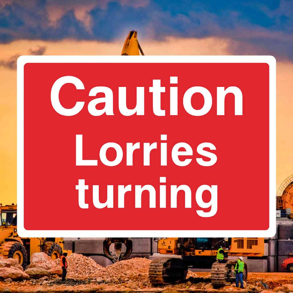 Lorries Turning Sign - The Sign Shed