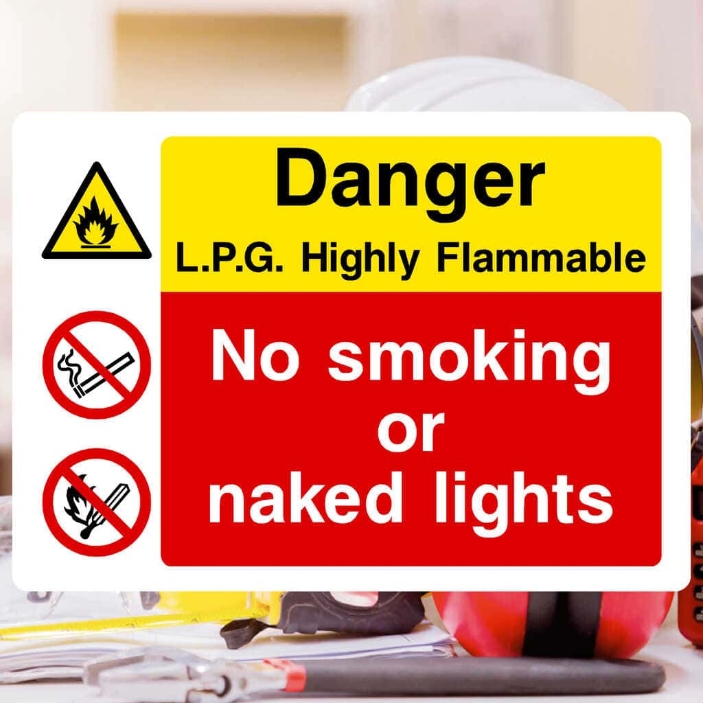 LPG Highly Flammable No Smoking Sign - The Sign Shed