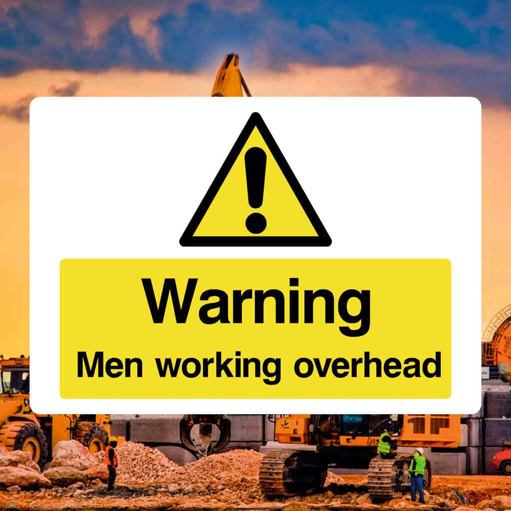 Men Working Overhead Sign - The Sign Shed