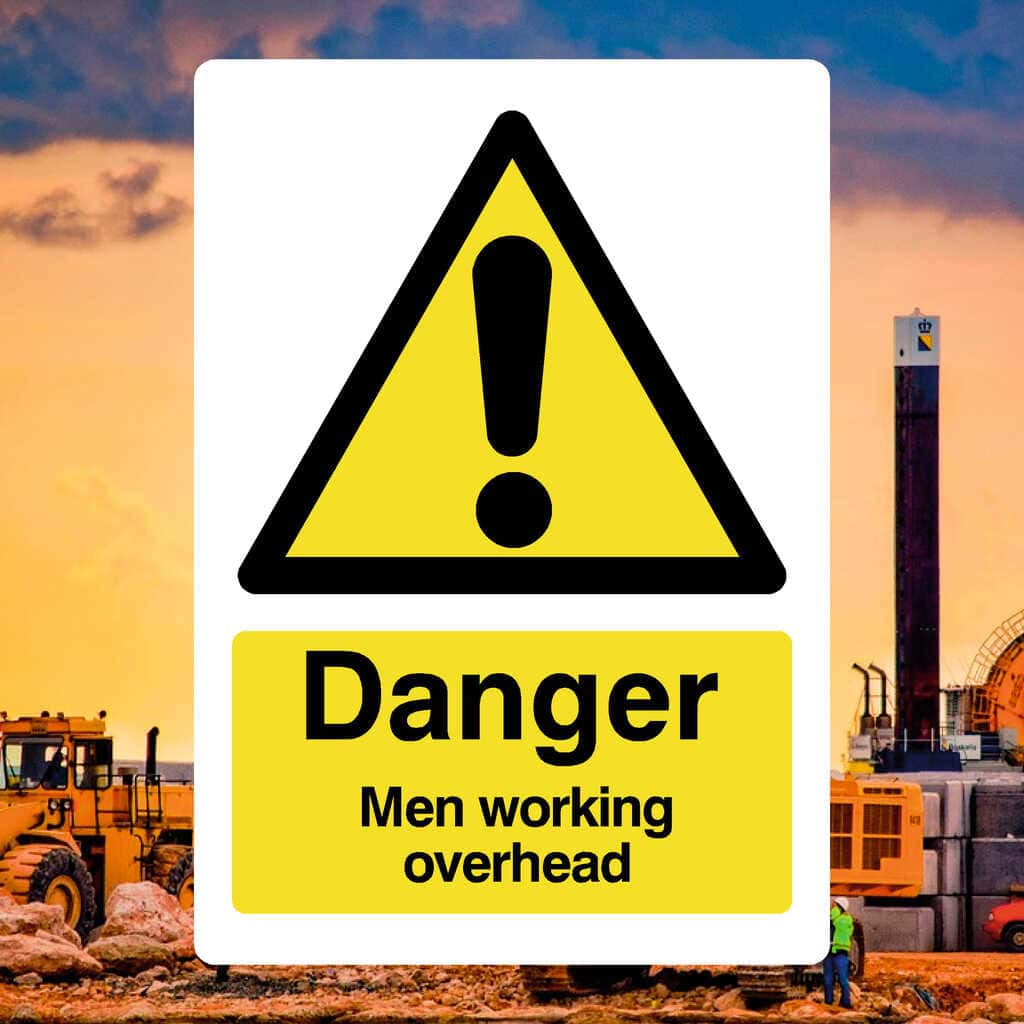 Men Working Overhead Sign - The Sign Shed