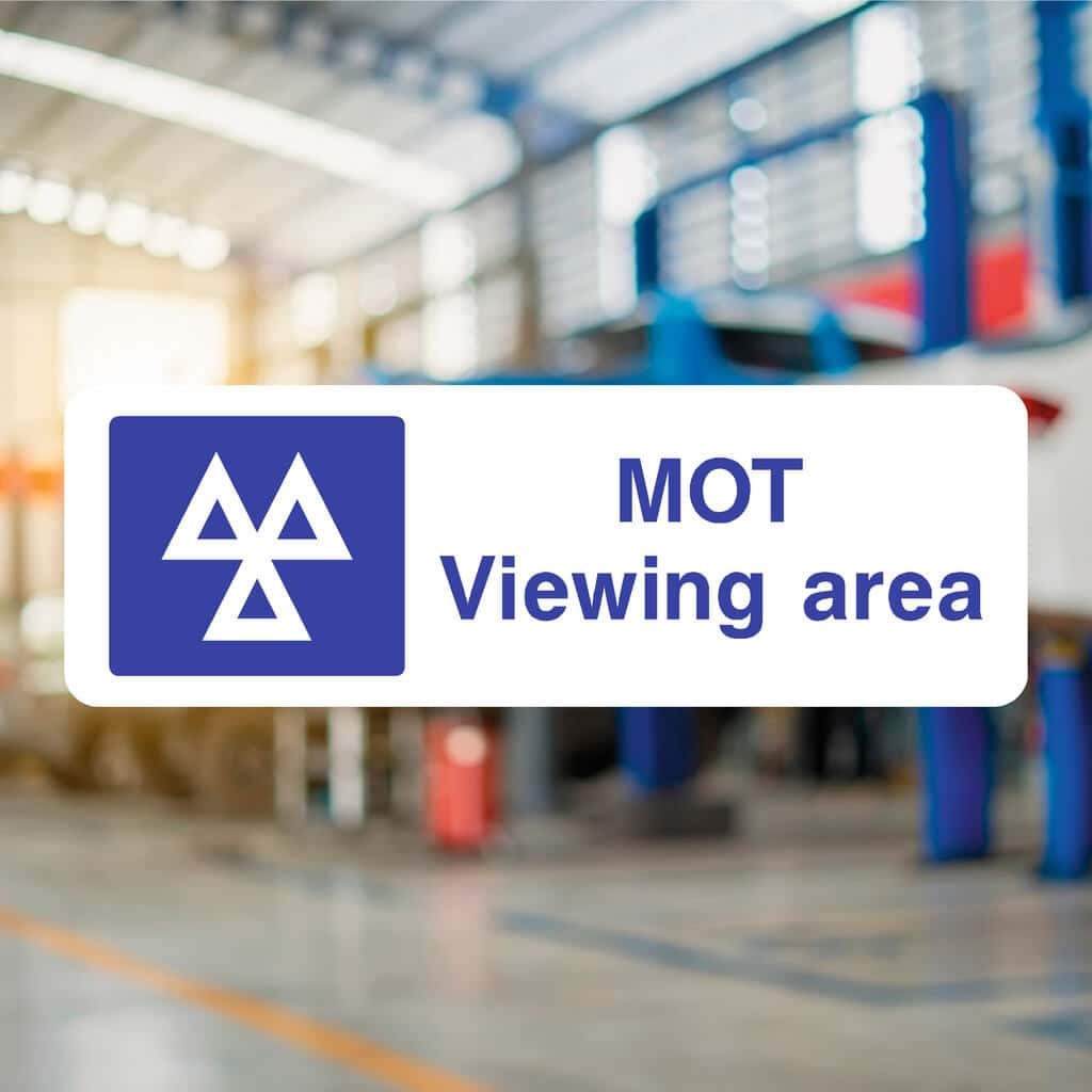 MOT Viewing Area Sign - The Sign Shed