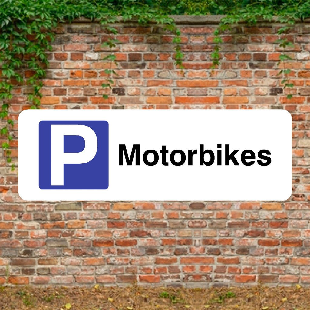 Motorbikes Parking P Landscape Sign - The Sign Shed