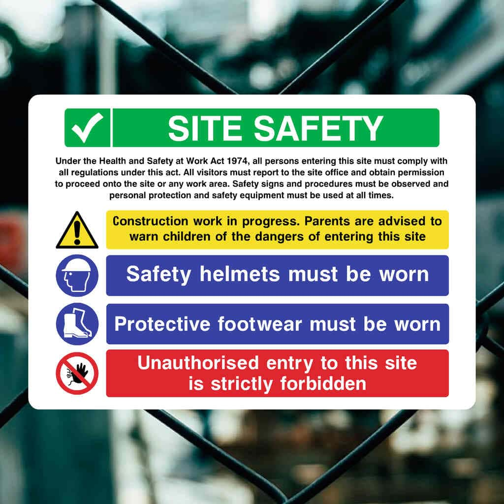 MULTIPACK B Site Safety Sign 400 x 300mm 50 Pack - The Sign Shed