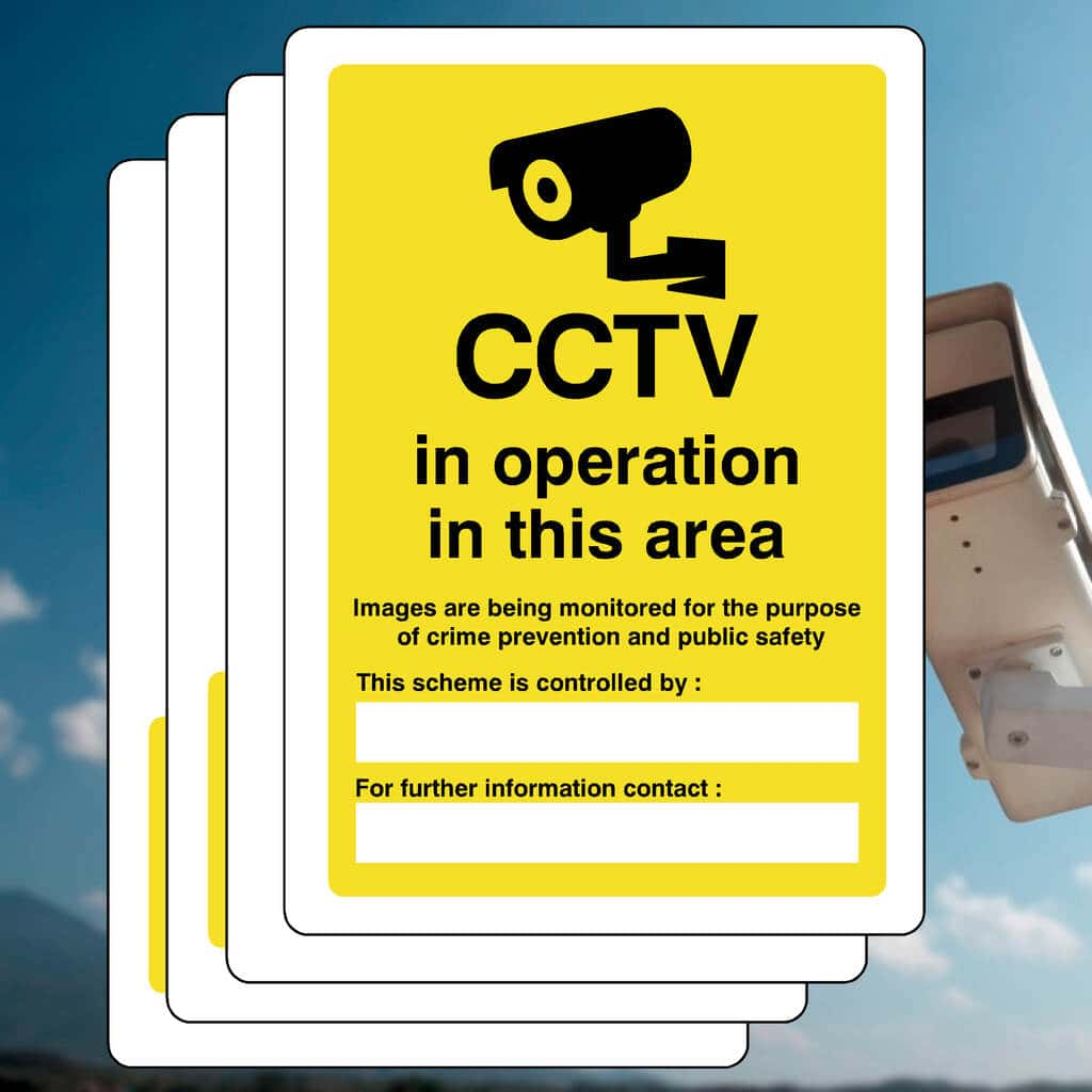 Multipack CCTV In Operation In Area Sign | 5 PACK - The Sign Shed