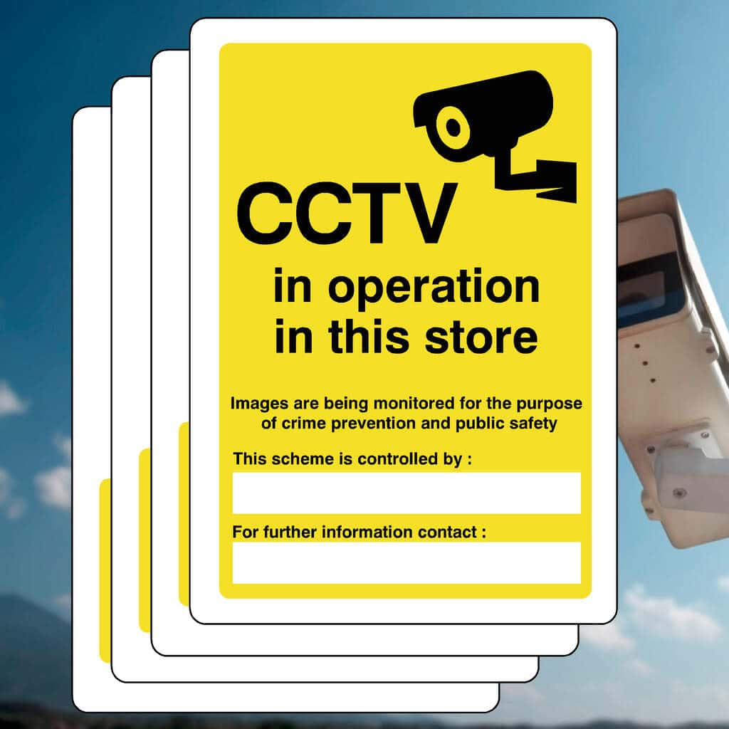 Multipack CCTV In Operation In Store | 5 Pack - The Sign Shed