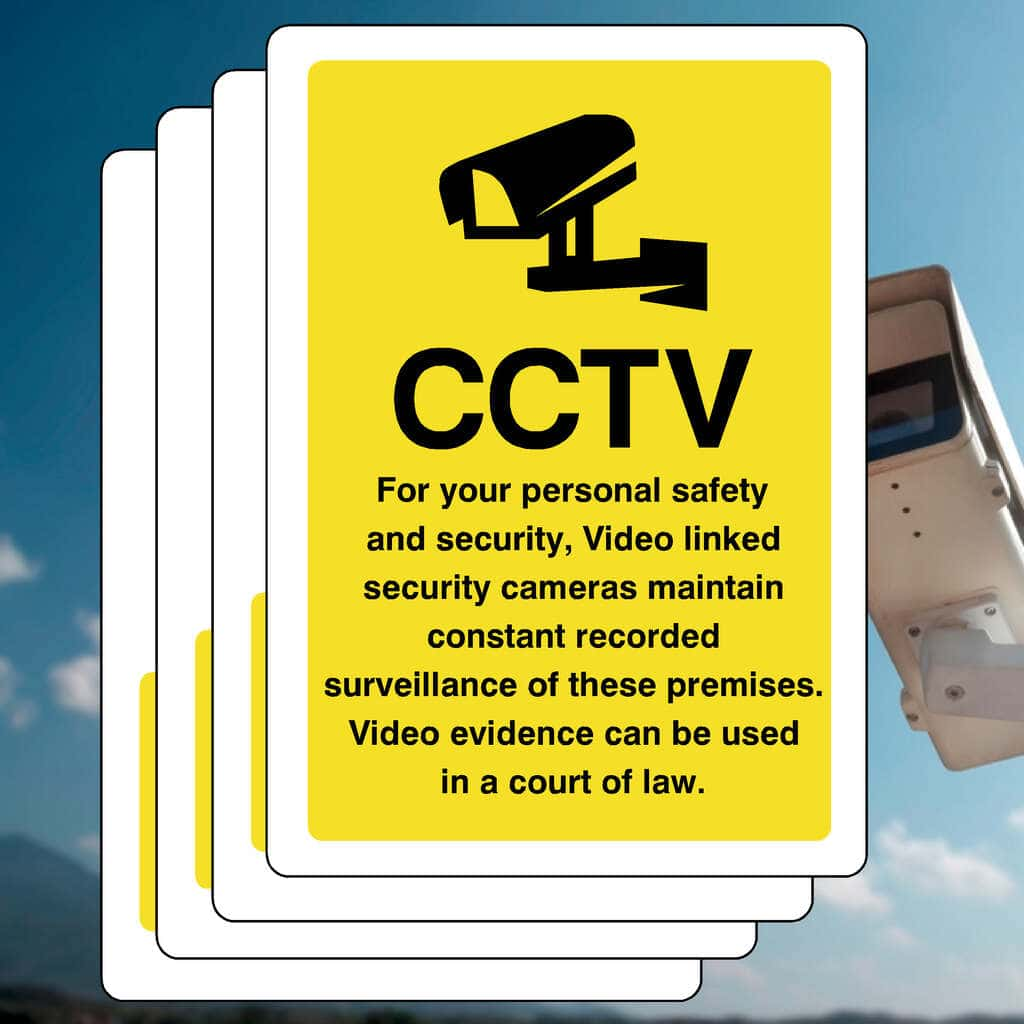 Multipack CCTV Security Sign | 5 Pack - The Sign Shed