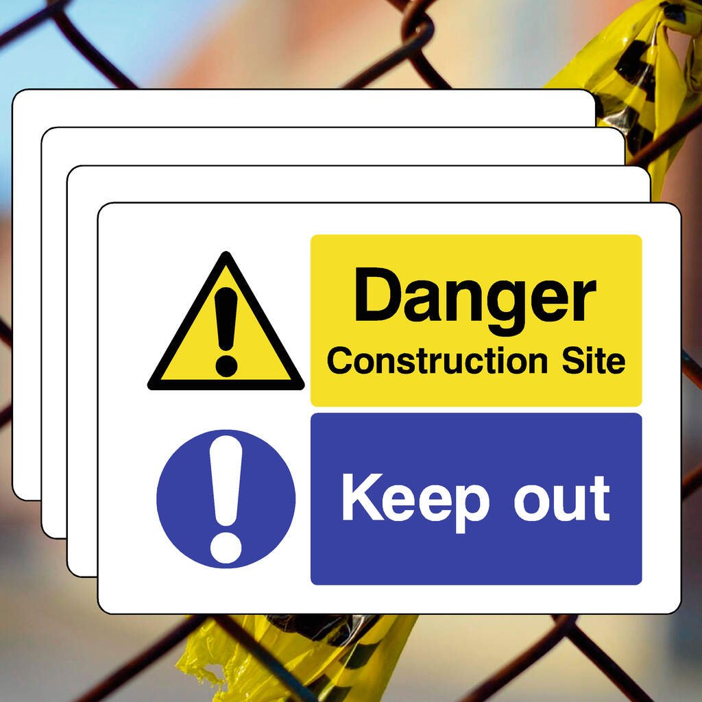 Multipack Construction Site Keep Out Sign | 5 Pack - The Sign Shed