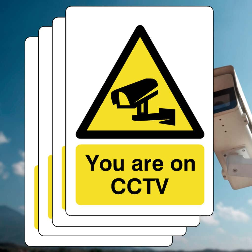 Multipack You Are On CCTV Sign | 5 Pack - The Sign Shed