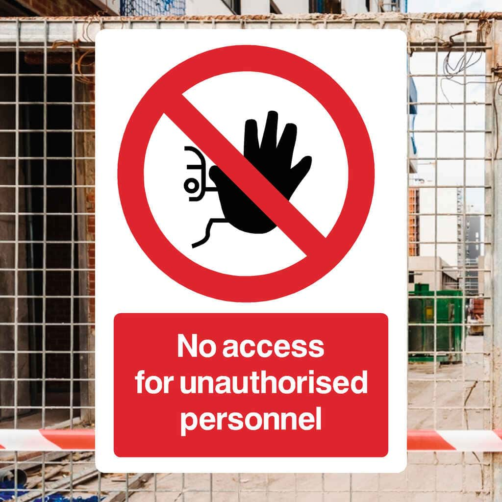 No Access Unauthorised Personnel Sign - The Sign Shed