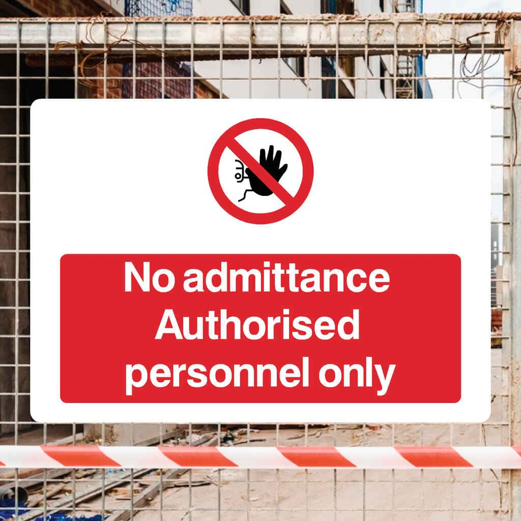 No Admittance Authorised Personnel Only Sign - The Sign Shed