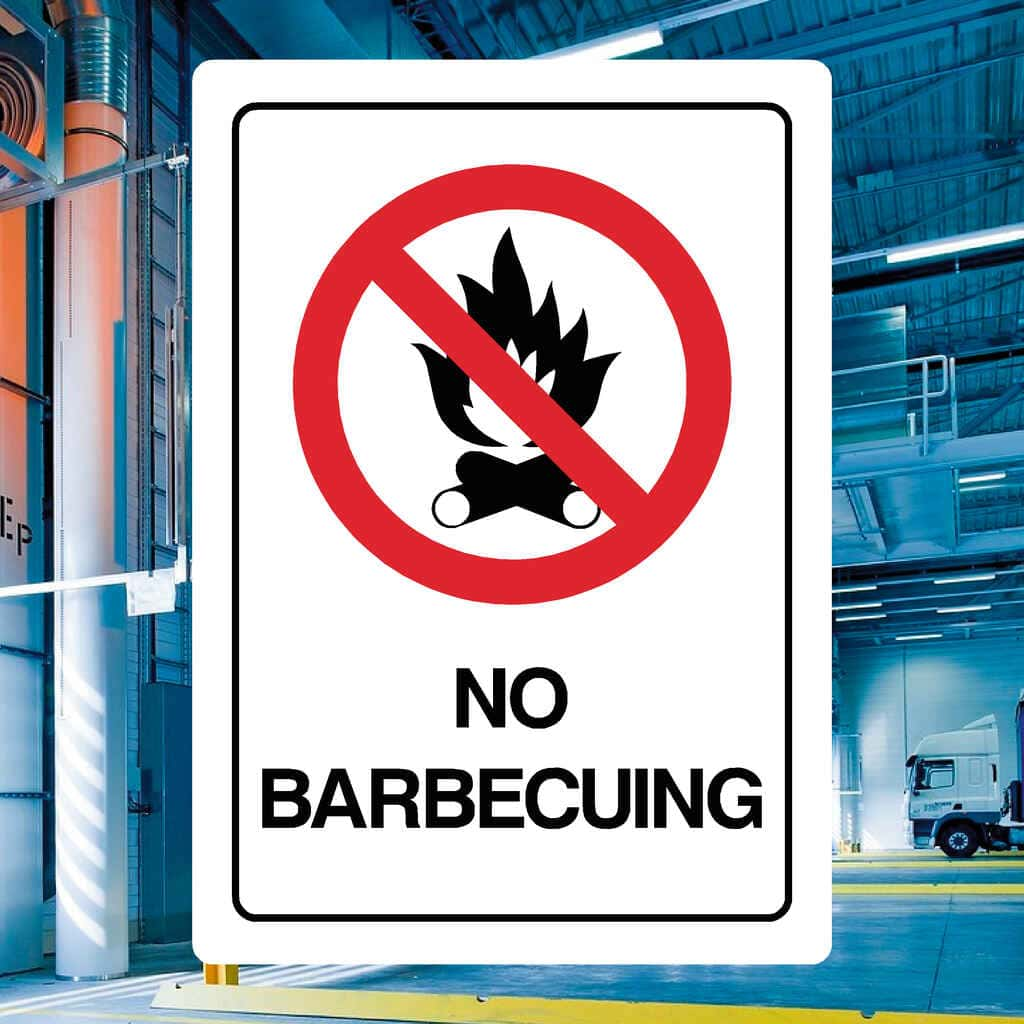 No Barbecuing Sign - The Sign Shed