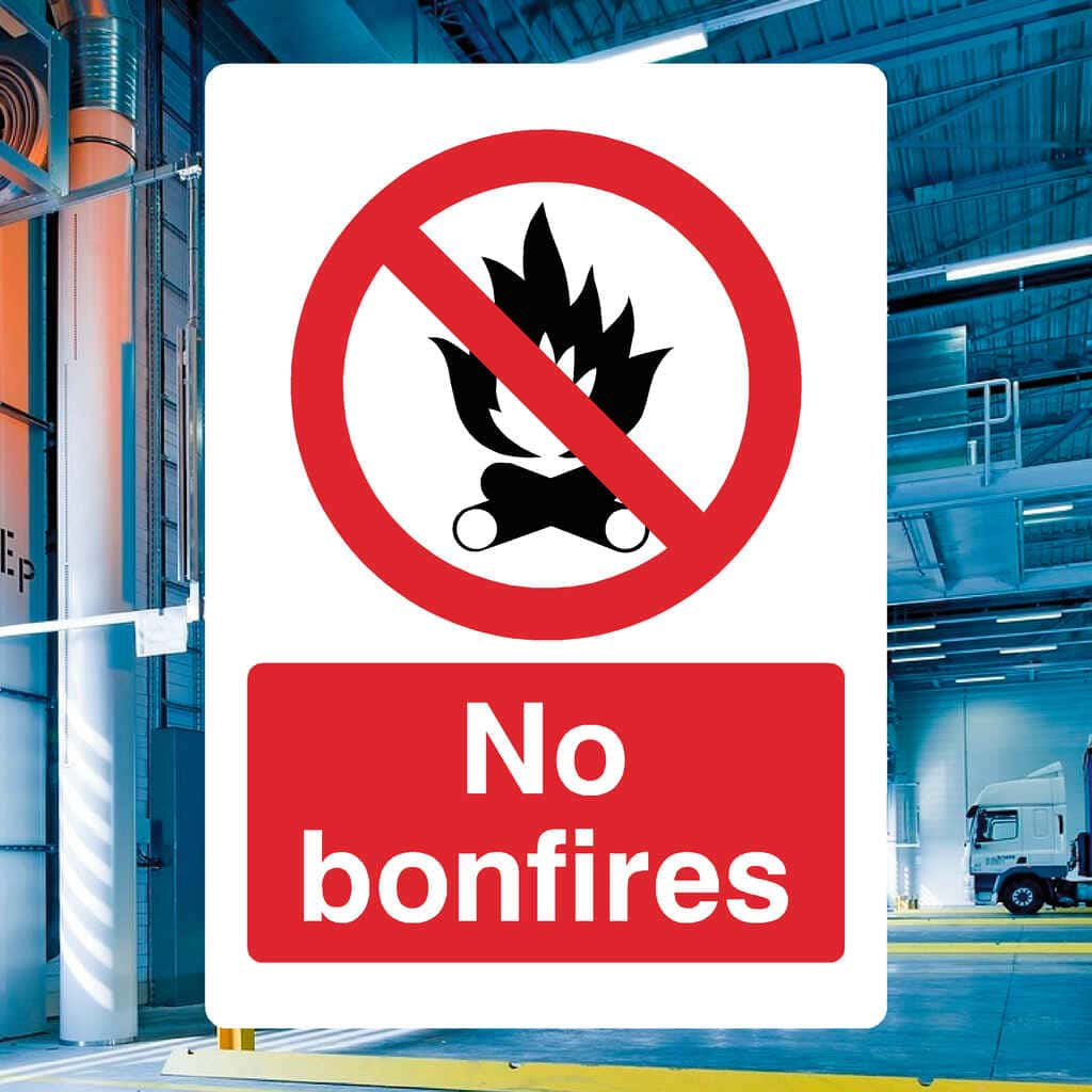 No Bonfires Prohibited Sign - The Sign Shed