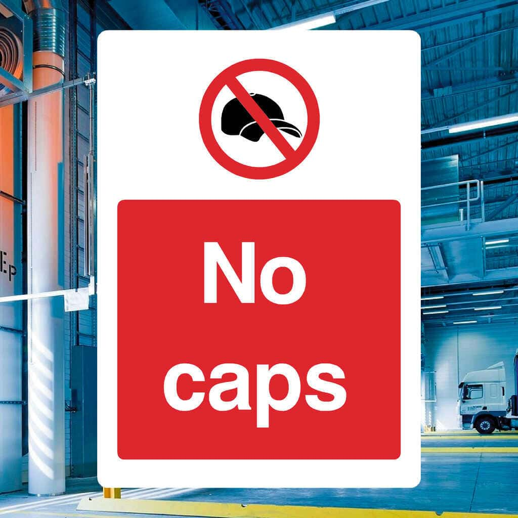 No Caps Sign - The Sign Shed