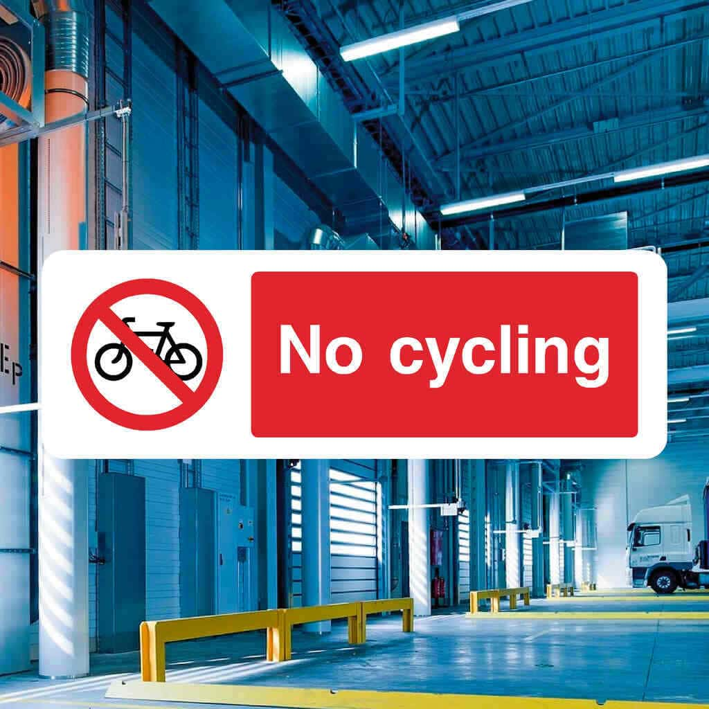 No Cycling Sign - The Sign Shed