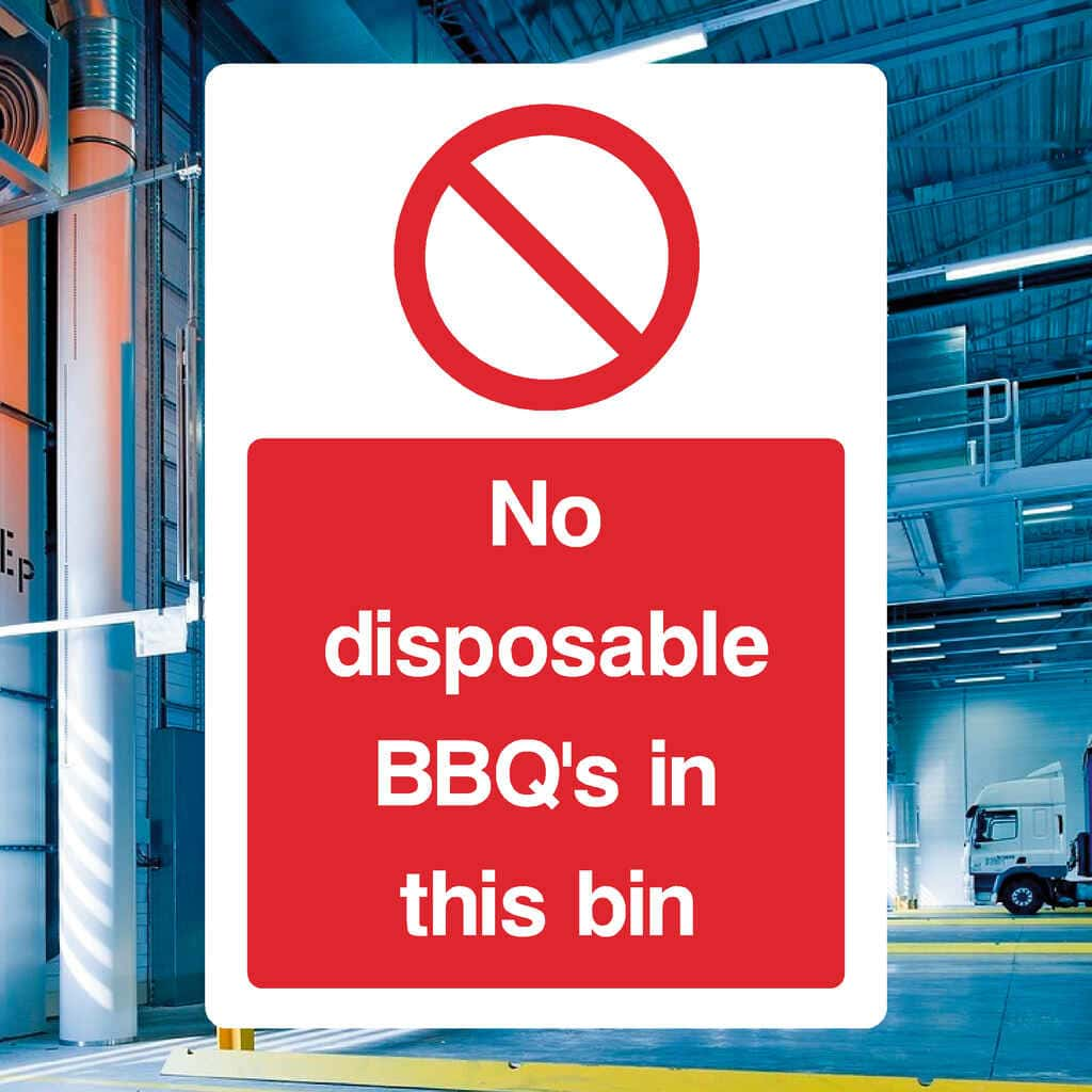 No Disposable BBQ's In This Bin Sign - The Sign Shed