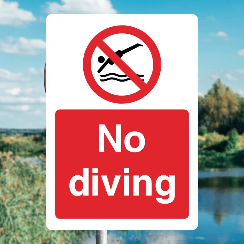 No Diving Sign - The Sign Shed