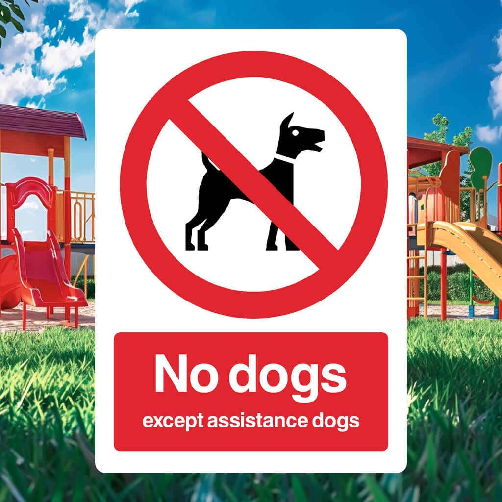 No Dogs - Except Assistance Dogs Sign - The Sign Shed