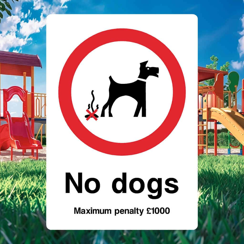 No Dogs Maximum Penalty Sign - The Sign Shed