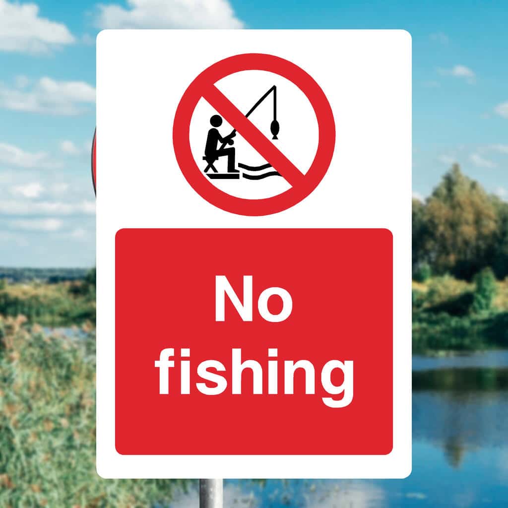 No Fishing Sign - The Sign Shed