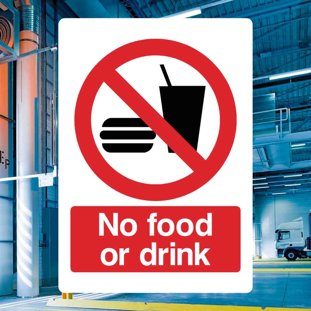 No Food Or Drink Sign - The Sign Shed