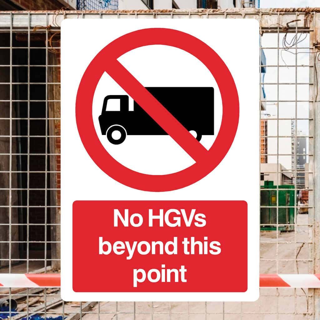 No HGVs Beyond This Point Sign - The Sign Shed