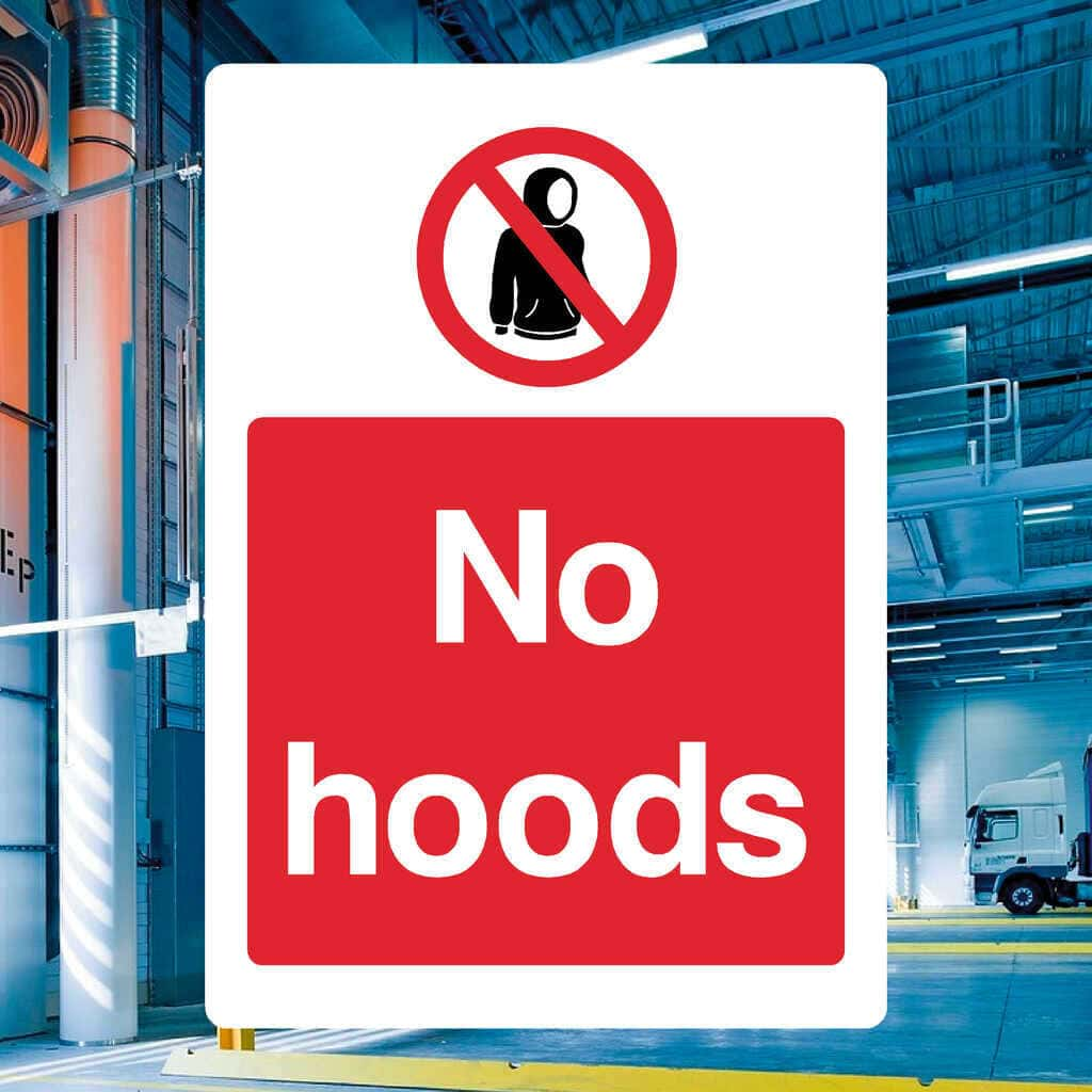 No Hoods Sign - The Sign Shed