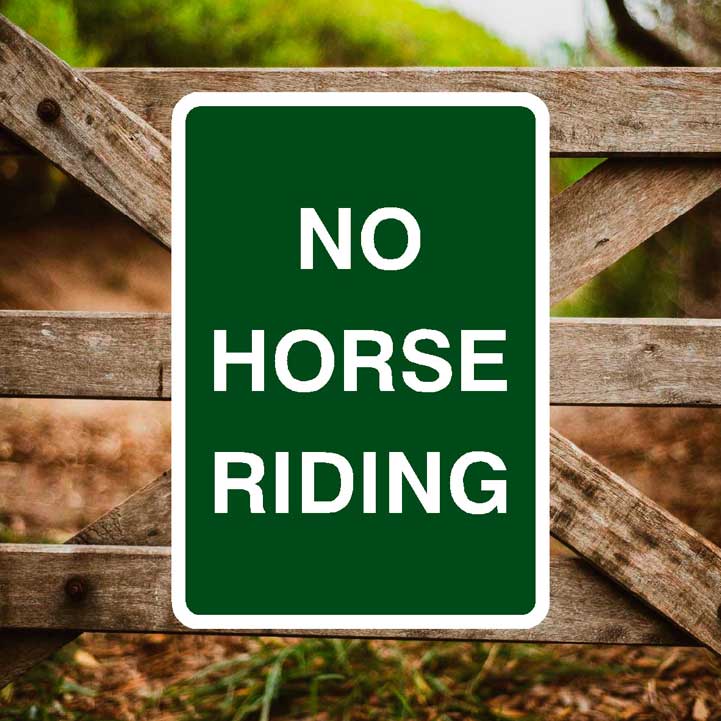 No Horse Riding Sign Portrait - The Sign Shed