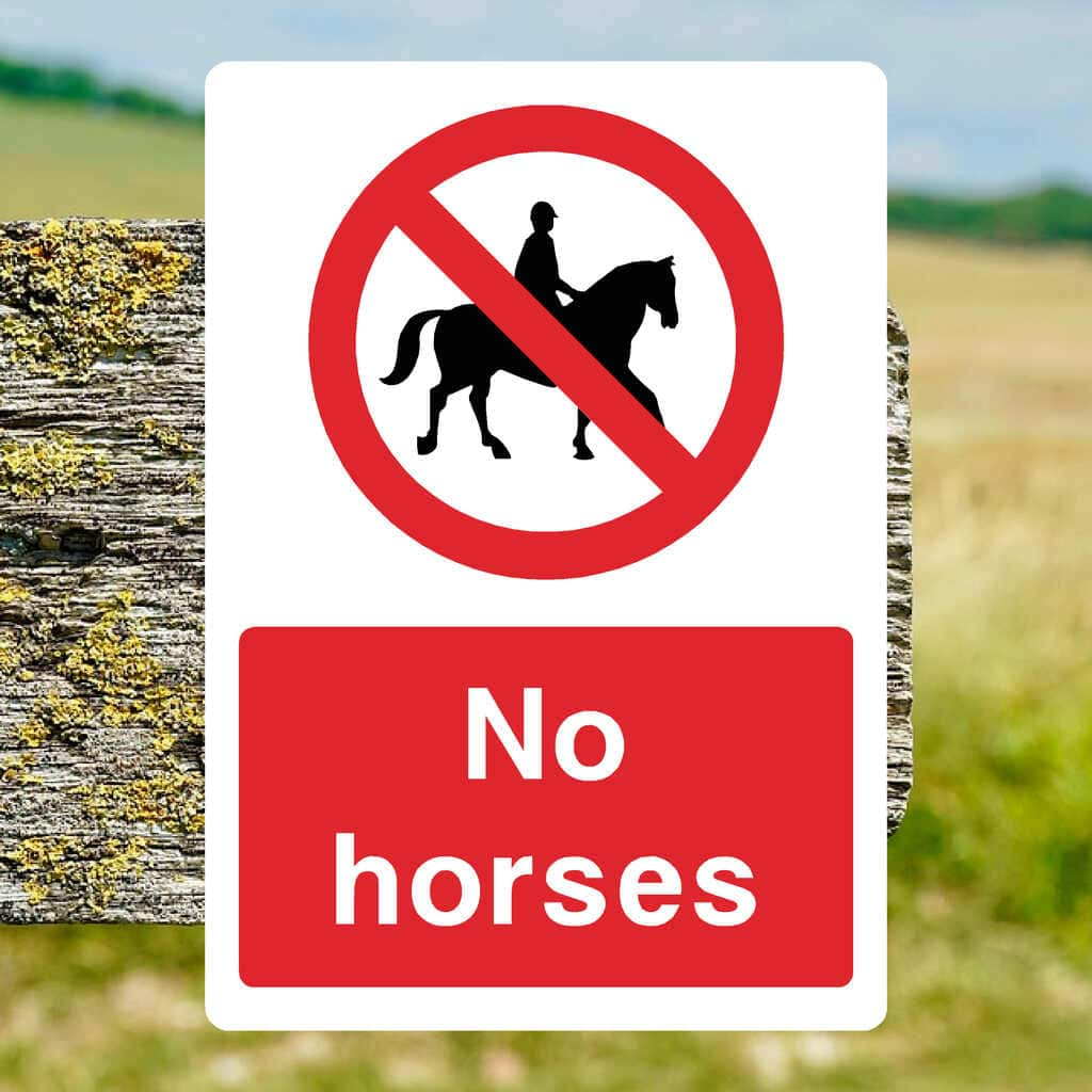 No Horses Sign - The Sign Shed