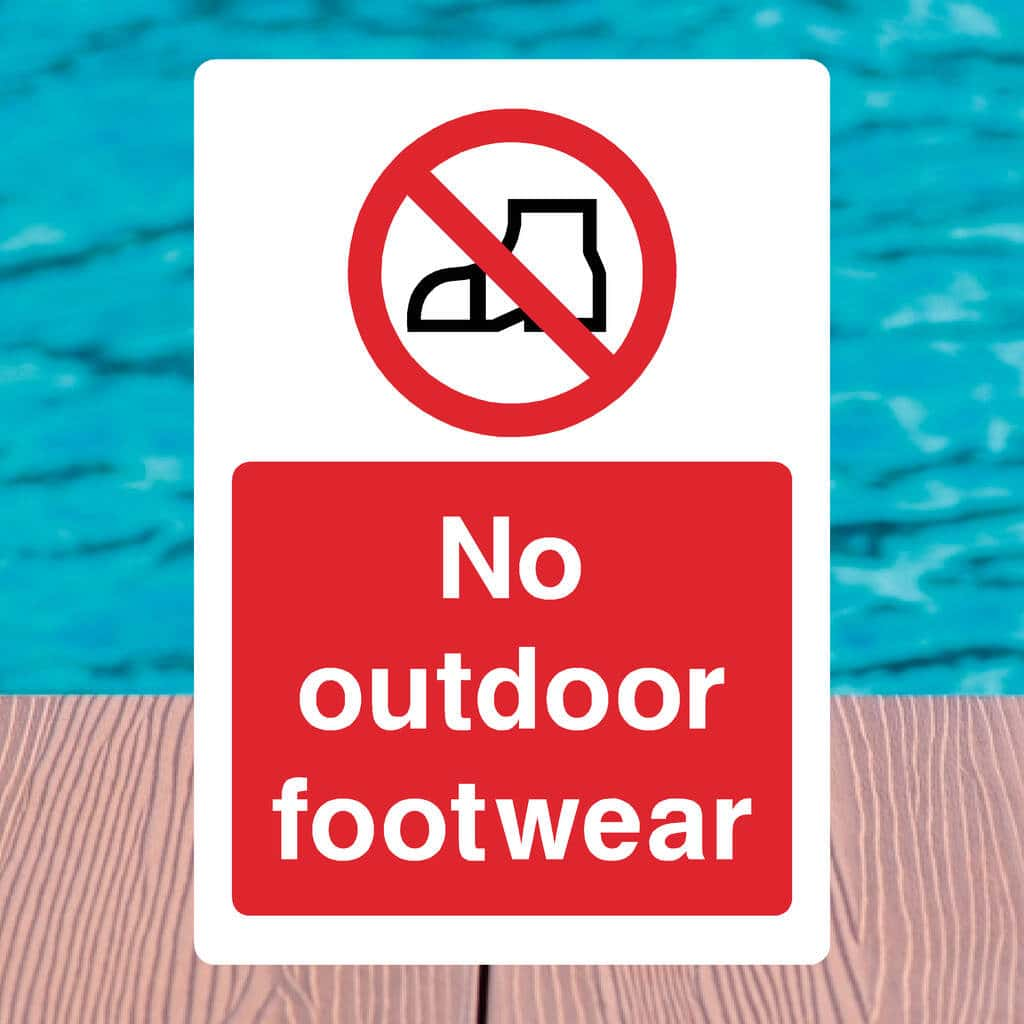 No Outdoor Footwear Sign - The Sign Shed