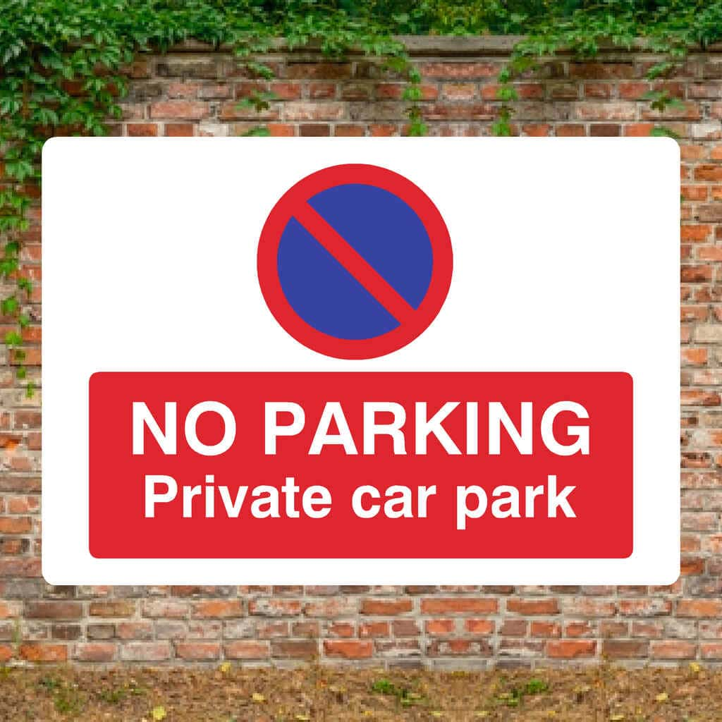 No Parking Private Car Park At Any Time Landscape - The Sign Shed