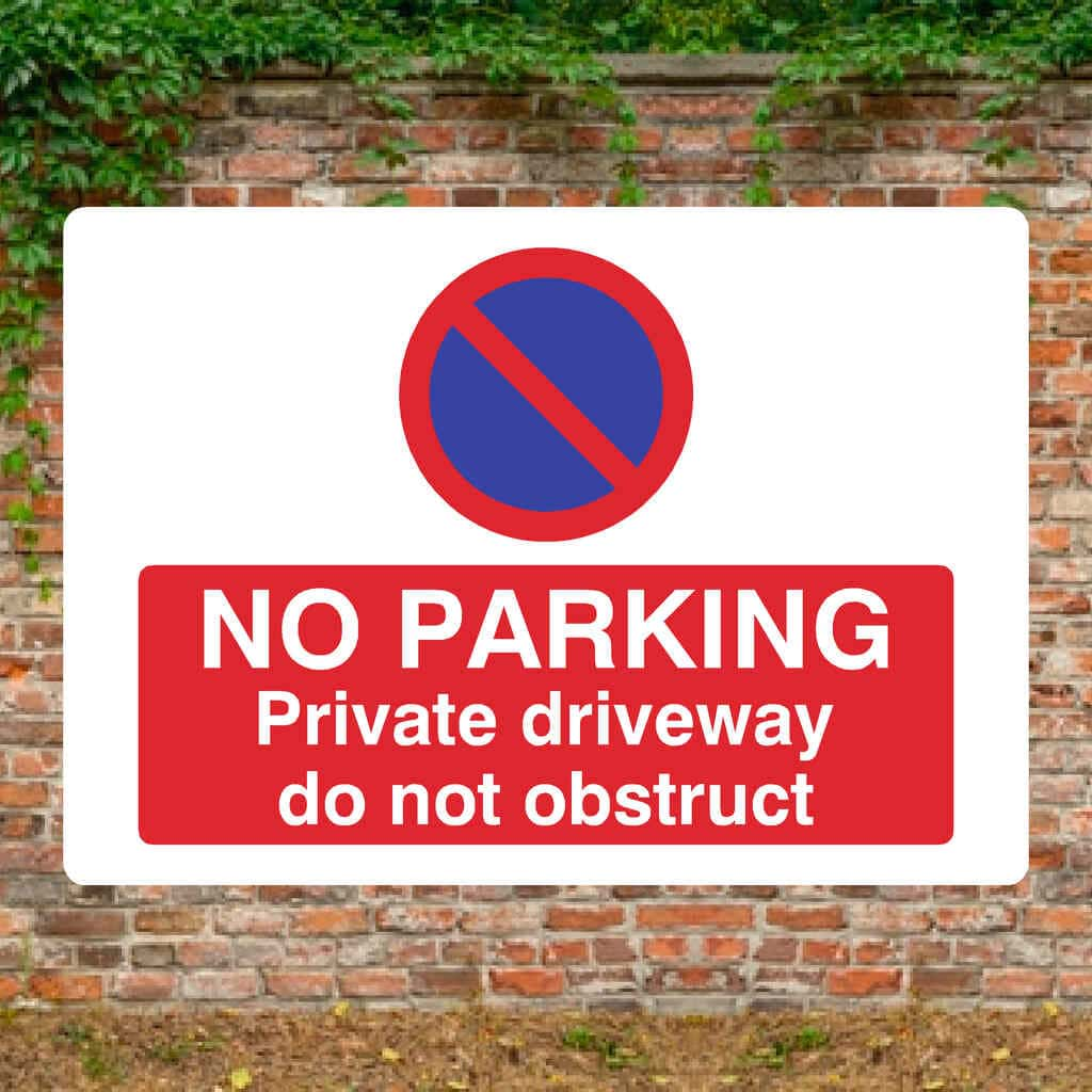 No Parking Private Driveway At Any Time Landscape - The Sign Shed