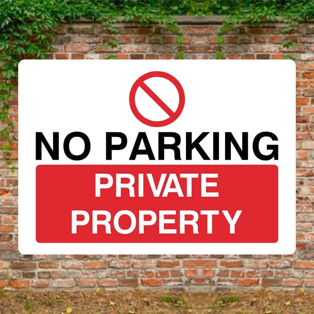 No Parking Private Property Sign C - The Sign Shed