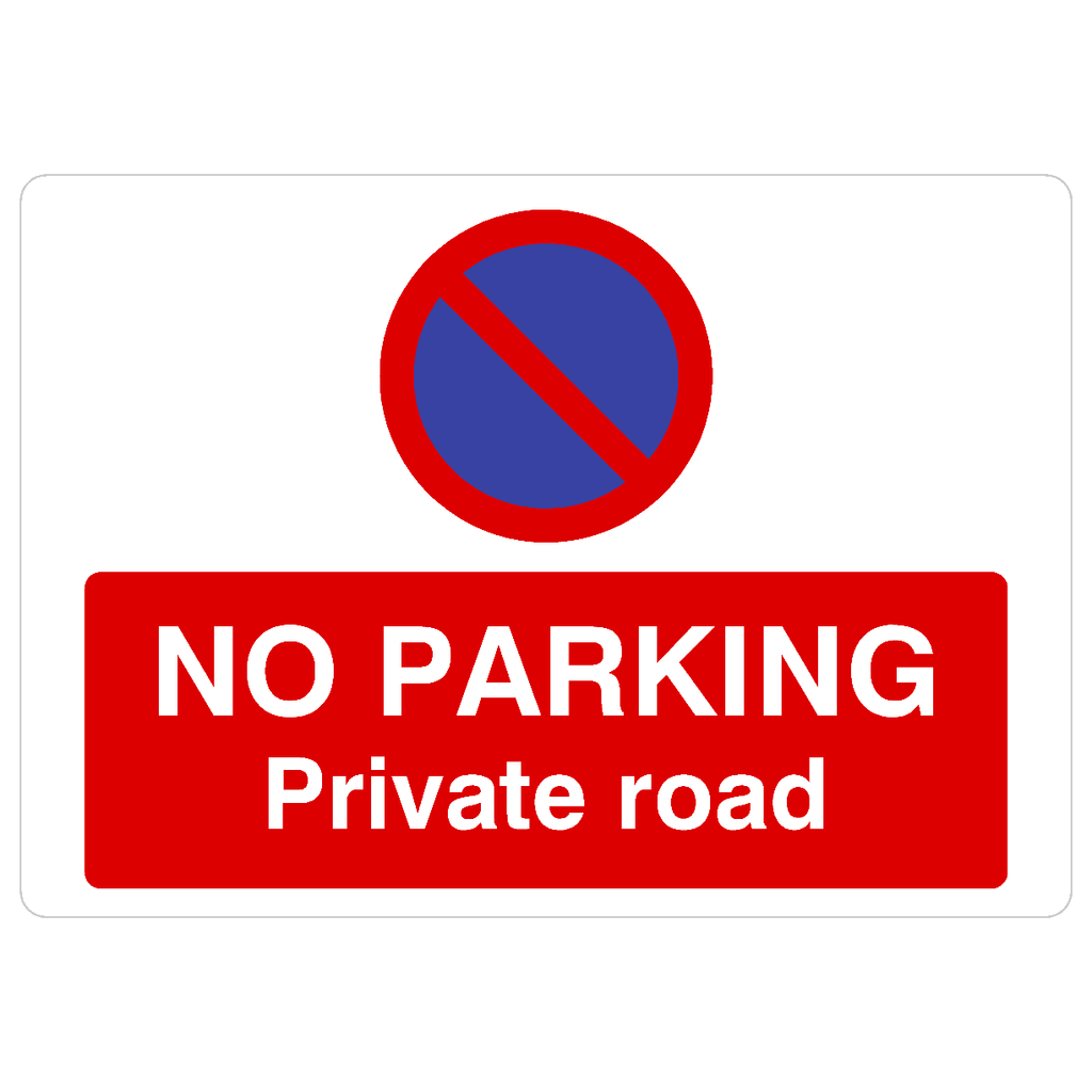 No Parking Private Road At Any Time Landscape - The Sign Shed