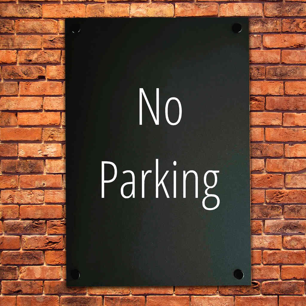 No Parking Sign Midnight Black - The Sign Shed