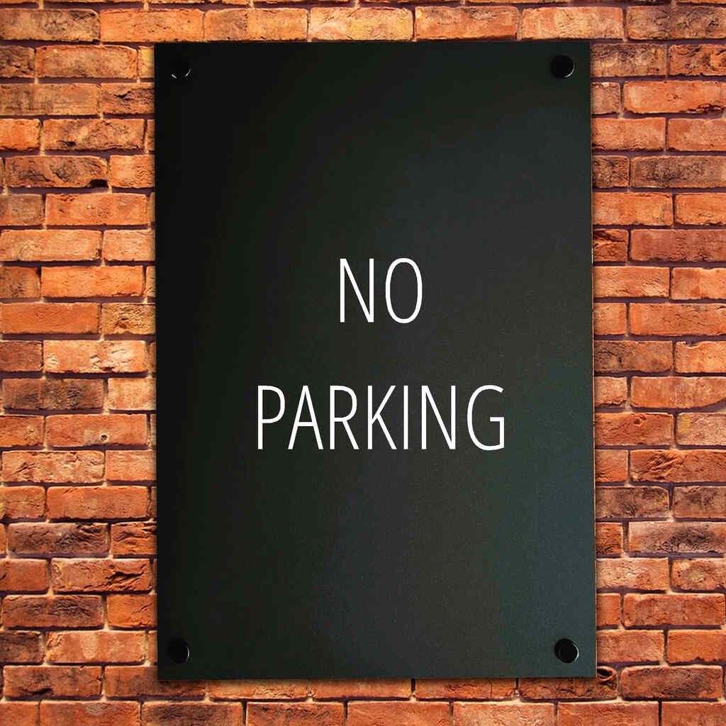 No Parking Sign Midnight Black - The Sign Shed