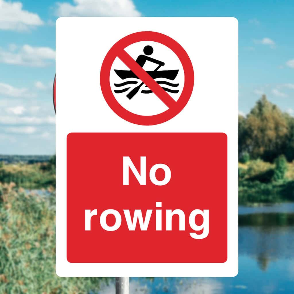 No Rowing Sign - The Sign Shed