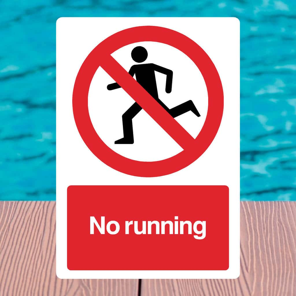 No Running Sign - The Sign Shed