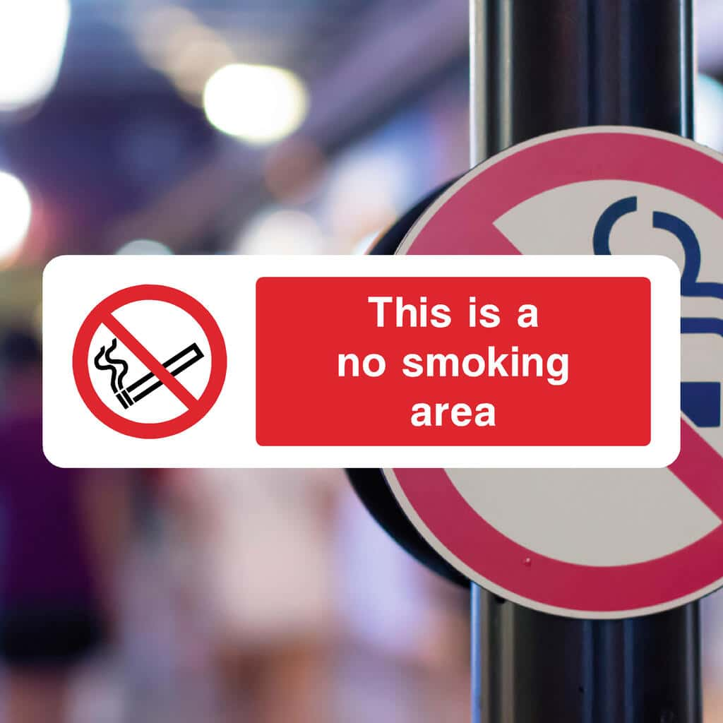 No Smoking Area Sign - The Sign Shed