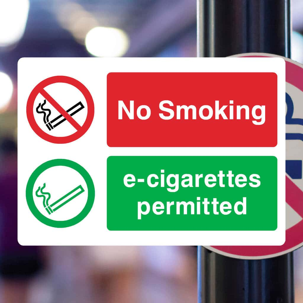 No Smoking E - Cigarettes Permitted Smoking Area Sign - The Sign Shed