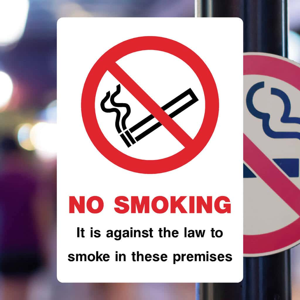 No Smoking In These Premises Sign - The Sign Shed