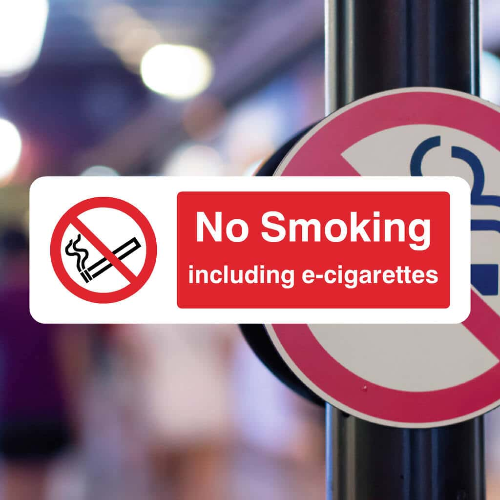 No Smoking Including E - Cigarettes Sign - The Sign Shed