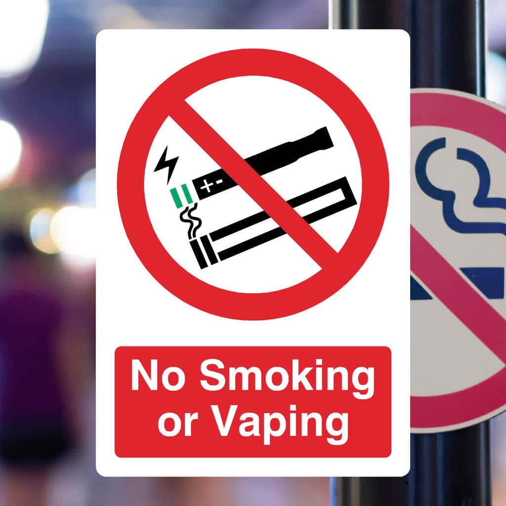 No Smoking or Vaping Sign - The Sign Shed